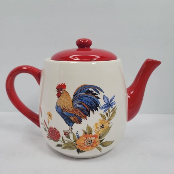 Cracker Barrel Susan Winget Rooster 50 Oz Teapot NWB - Picture 6 of 10